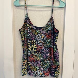 Gap Floral Print Spaghetti Strap Blouse